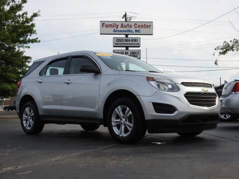 2016 Chevrolet Equinox for sale at FAMILY AUTO CENTER in Greenville NC