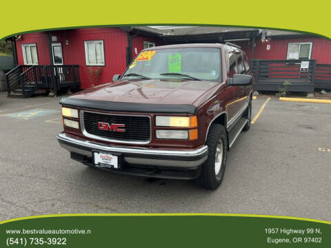 1998 GMC Yukon for sale at Best Value Automotive in Eugene OR