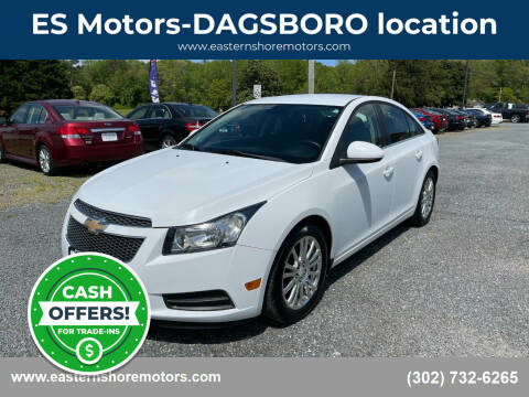 2013 Chevrolet Cruze for sale at ES Motors-DAGSBORO location in Dagsboro DE