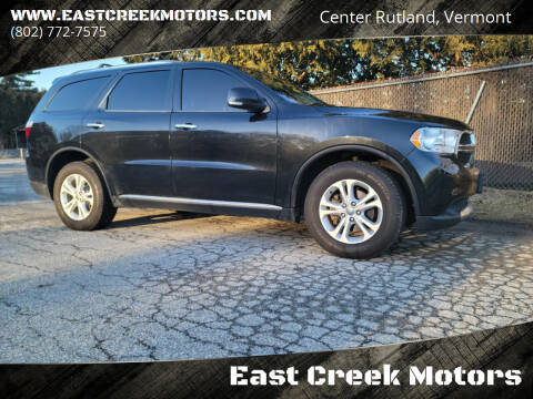 2013 Dodge Durango for sale at East Creek Motors in Center Rutland VT