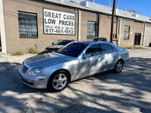 2005 Mercedes-Benz S-Class for sale at BARCLAY MOTOR COMPANY in Arlington TX