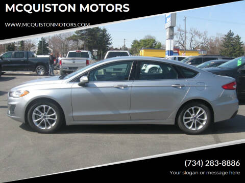 2020 Ford Fusion for sale at MCQUISTON MOTORS in Wyandotte MI