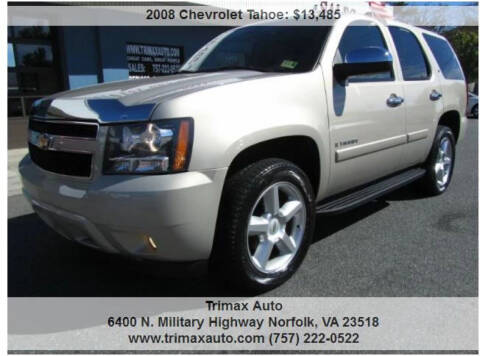 2008 Chevrolet Tahoe for sale at Trimax Auto Group in Norfolk VA