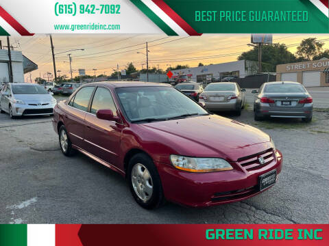 2001 Honda Accord for sale at Green Ride Inc in Nashville TN
