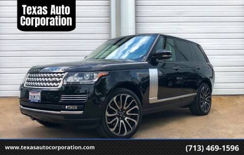 2013 Land Rover Range Rover for sale at Texas Auto Corporation in Houston TX