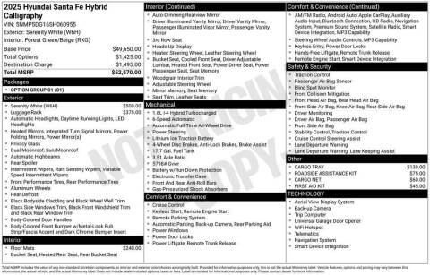 2025 Hyundai Santa Fe Hybrid Calligraphy