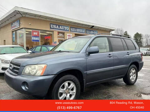 2003 Toyota Highlander for sale at USA Auto Sales & Services, LLC in Mason OH