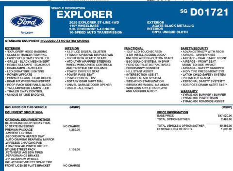 2025 Ford Explorer ST-Line