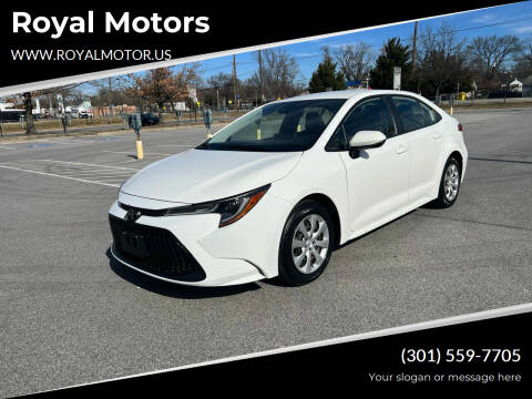 2020 Toyota Corolla for sale at Royal Motors in Hyattsville MD