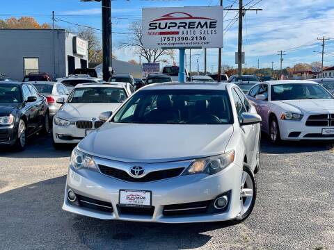 2014 Toyota Camry for sale at Supreme Auto Sales in Chesapeake VA