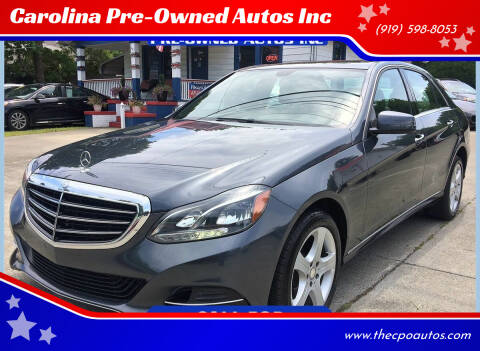 2014 Mercedes-Benz E-Class for sale at Carolina Pre-Owned Autos Inc in Durham NC