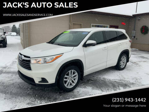 2015 Toyota Highlander for sale at JACK'S AUTO SALES in Traverse City MI