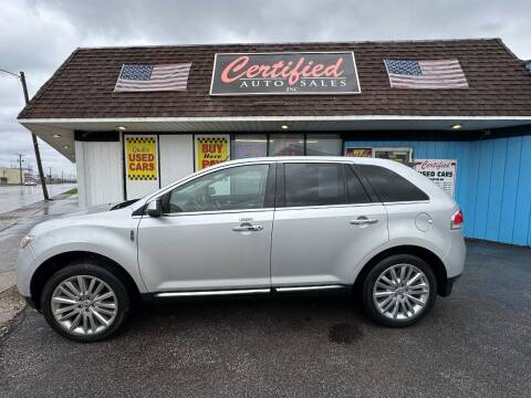2011 Lincoln MKX for sale at Certified Auto Sales, Inc in Lorain OH
