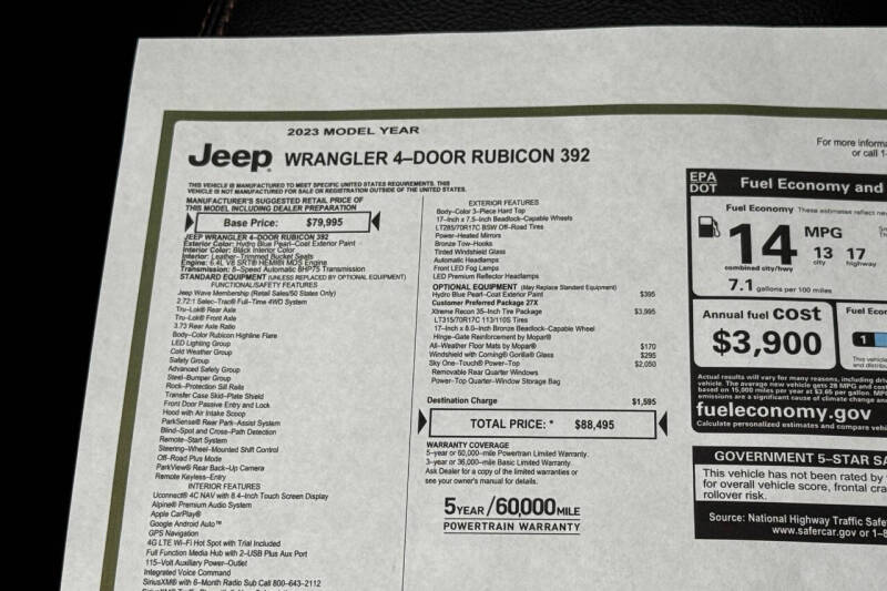 2023 Jeep Wrangler Rubicon 392