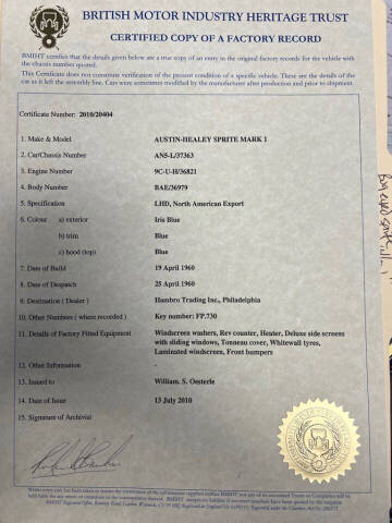 1959 Austin-Healey SPRITE