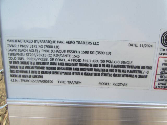 2025 AERO TRAIL 7 X 12 TA3