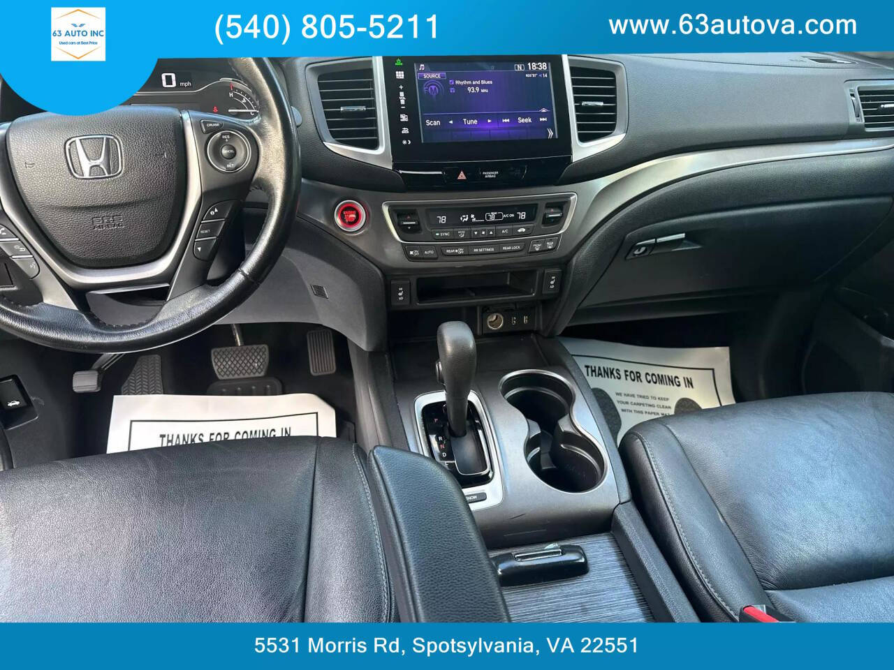 2016 Honda Pilot for sale at 63 Auto Inc in Spotsylvania, VA