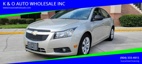 2013 Chevrolet Cruze for sale at K & O AUTO WHOLESALE INC in Jacksonville FL