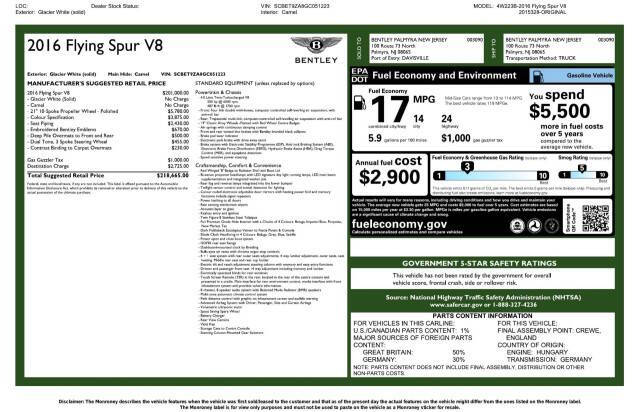 2016 Bentley Flying Spur V8