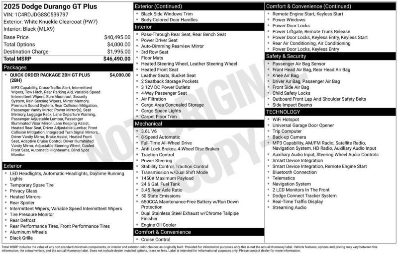 2025 Dodge Durango GT Plus