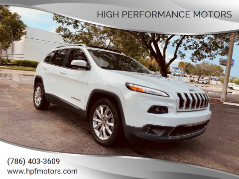 2015 Jeep Cherokee for sale at HIGH PERFORMANCE MOTORS in Hollywood FL