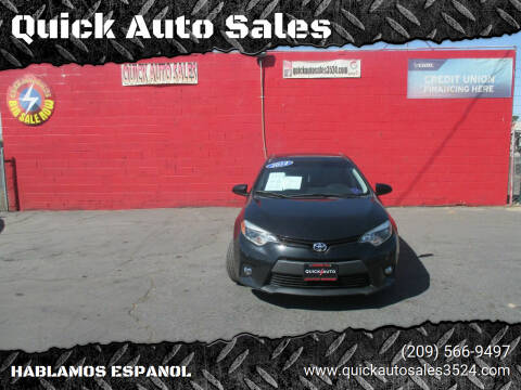 2014 Toyota Corolla for sale at Quick Auto Sales in Ceres CA