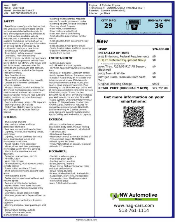 2021 Chevrolet Malibu LT