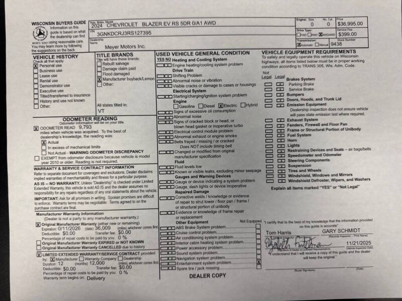 2024 Chevrolet Blazer EV RS