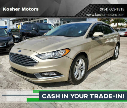 2018 Ford Fusion for sale at Kosher Motors in Hollywood FL