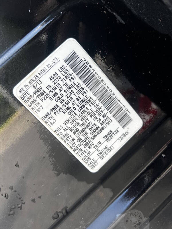 2013 Nissan Rogue SV w/SL Package