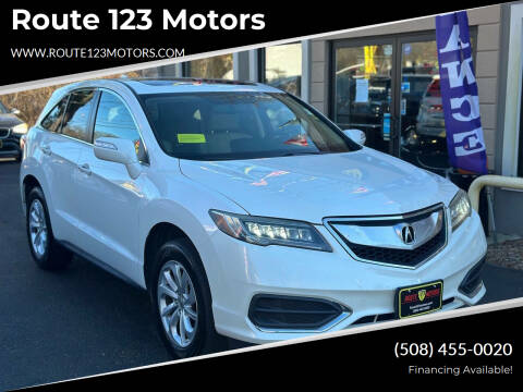 2016 Acura RDX for sale at Route 123 Motors in Norton MA