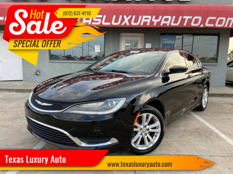 2015 Chrysler 200 for sale at Texas Luxury Auto in Cedar Hill TX