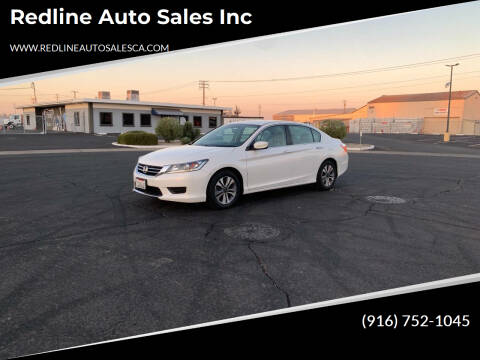 2014 Honda Accord for sale at Redline Auto Sales Inc in Sacramento CA