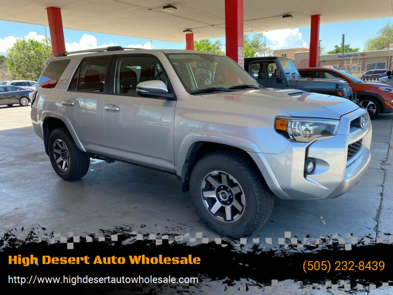 2018 Toyota 4Runner for sale at High Desert Auto Wholesale in Albuquerque NM