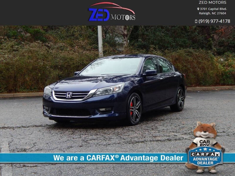 2014 Honda Accord for sale at Zed Motors in Raleigh NC