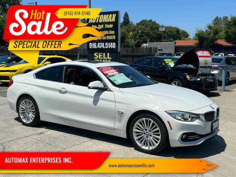 2016 BMW 4 Series for sale at AUTOMAX ENTERPRISES INC. in Roseville CA