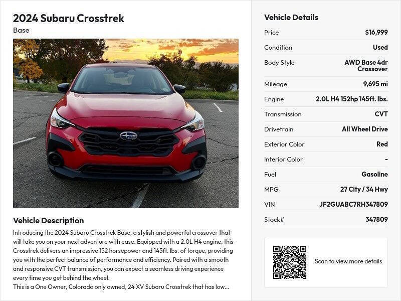 2024 Subaru Crosstrek