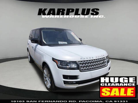 2016 Land Rover Range Rover for sale at Karplus Warehouse in Pacoima CA