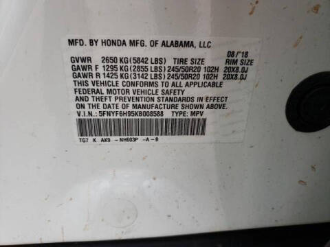 2019 Honda Pilot Touring