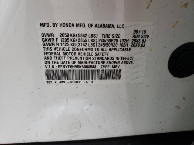 2019 Honda Pilot Touring