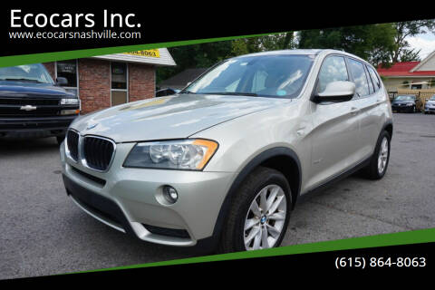 2013 BMW X3 for sale at Ecocars Inc. in Nashville TN