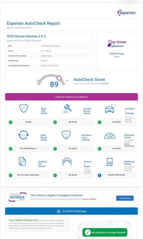 2020 Nissan Maxima 3.5 S
