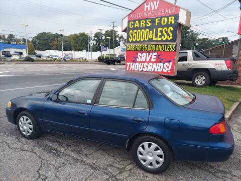 2001 Toyota Corolla for sale at HW Auto Wholesale in Norfolk VA
