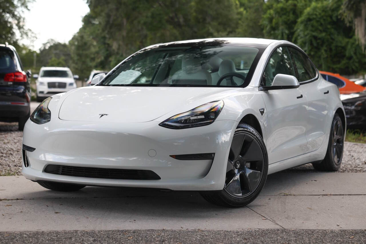 White 2023 Tesla Model 3 Base 4dr Sedan 1