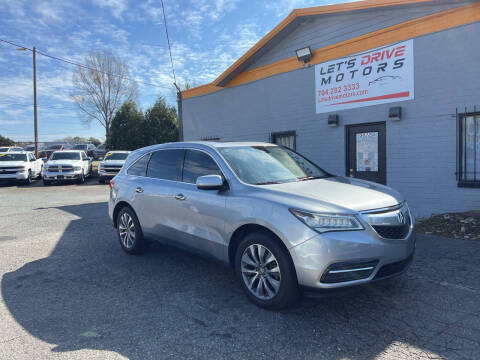 2016 Acura MDX for sale at Let's Drive Motors in Charlotte NC