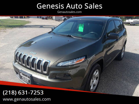 2015 Jeep Cherokee for sale at Genesis Auto Sales in Wadena MN