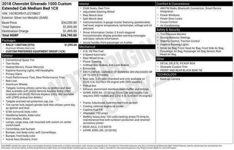 2018 Chevrolet Silverado 1500 Custom