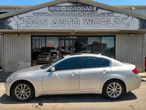 2009 Infiniti G37 Sedan for sale at Don Auto World in Houston TX