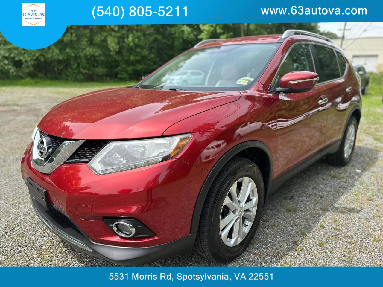 2015 Nissan Rogue for sale at 63 Auto Inc in Spotsylvania, VA