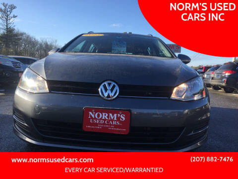 2015 Volkswagen Golf SportWagen for sale at NORM'S USED CARS INC in Wiscasset ME